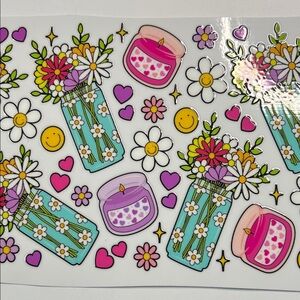 Daisies & Candles Cup Decal